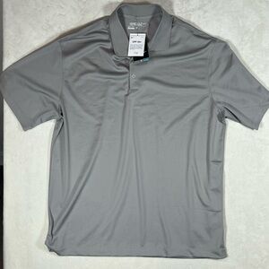 NWT Nike Golf Performance Stretch Cotton UPF 40 Sun Men's Gray Polo Shirt